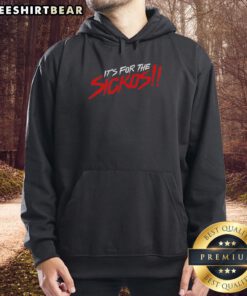 Hot Aew Its For The Sickos Hoodie in black, featuring bold graphic design, perfect for wrestling fans and streetwear enthusiasts.