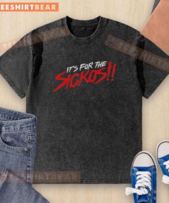 Hot Aew Its For The Sickos washed t-shirt featuring a trendy design, perfect for wrestling fans and casual wear.