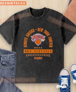 Hot Always Knicks New York Forever 2026 NBA Playoffs Knickerbockers washed t-shirt design showcasing team spirit.