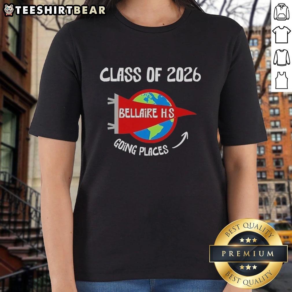 Hot Bellaire High School Class Of 2026 Ladies Tee showcasing school spirit and future aspirations.