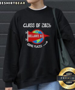 Alt Text: Hot Bellaire High School Class of 2026 sweatshirt showcasing school spirit and pride for future success.