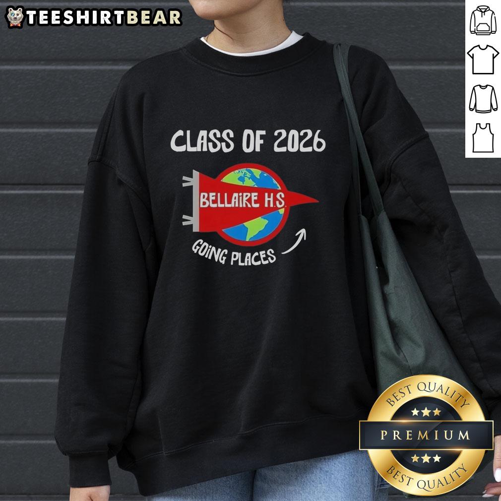 Alt Text: Hot Bellaire High School Class of 2026 sweatshirt showcasing school spirit and pride for future success.