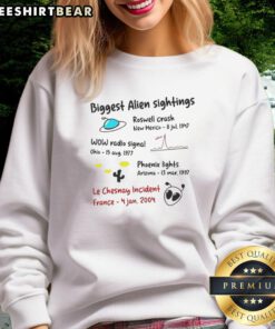 Hot sweatshirt featuring the Le Chesnay Incident, one of the biggest alien sightings in France on January 4, 2004.