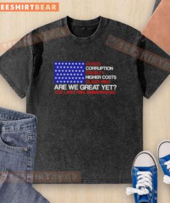 Hot Chaos Corruption Cruelty T-Shirt depicting class war themes and rising costs, perfect for social justice advocates.
