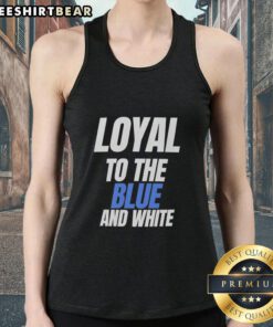 Stylish Hot Loyal to the Blue and White Tank Top featuring vibrant colors and a trendy design for summer fashion.