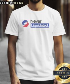 Alt Text: Hot Never Liquidated FX Protocol logo t-shirt featuring bold design and vibrant colors, perfect for crypto enthusiasts.