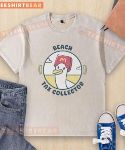 Hot Seagull Beach Tax Collector washed t-shirt featuring a vibrant seaside design, perfect for beach lovers and collectors.