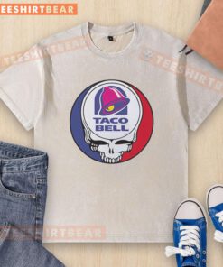 Vintage washed Hot Taco Bell x Grateful Dead logo t-shirt featuring colorful graphics and a relaxed fit style.