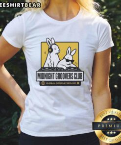 Nice DJ Bunny's Midnight Groovers Club tee for ladies, featuring vibrant design perfect for music lovers and nightlife enthusiasts.