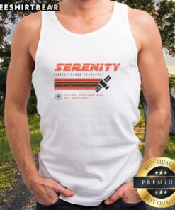 Nice Firefly Class transport tank top featuring a sleek design and vibrant colors, perfect for fans of sci-fi apparel.