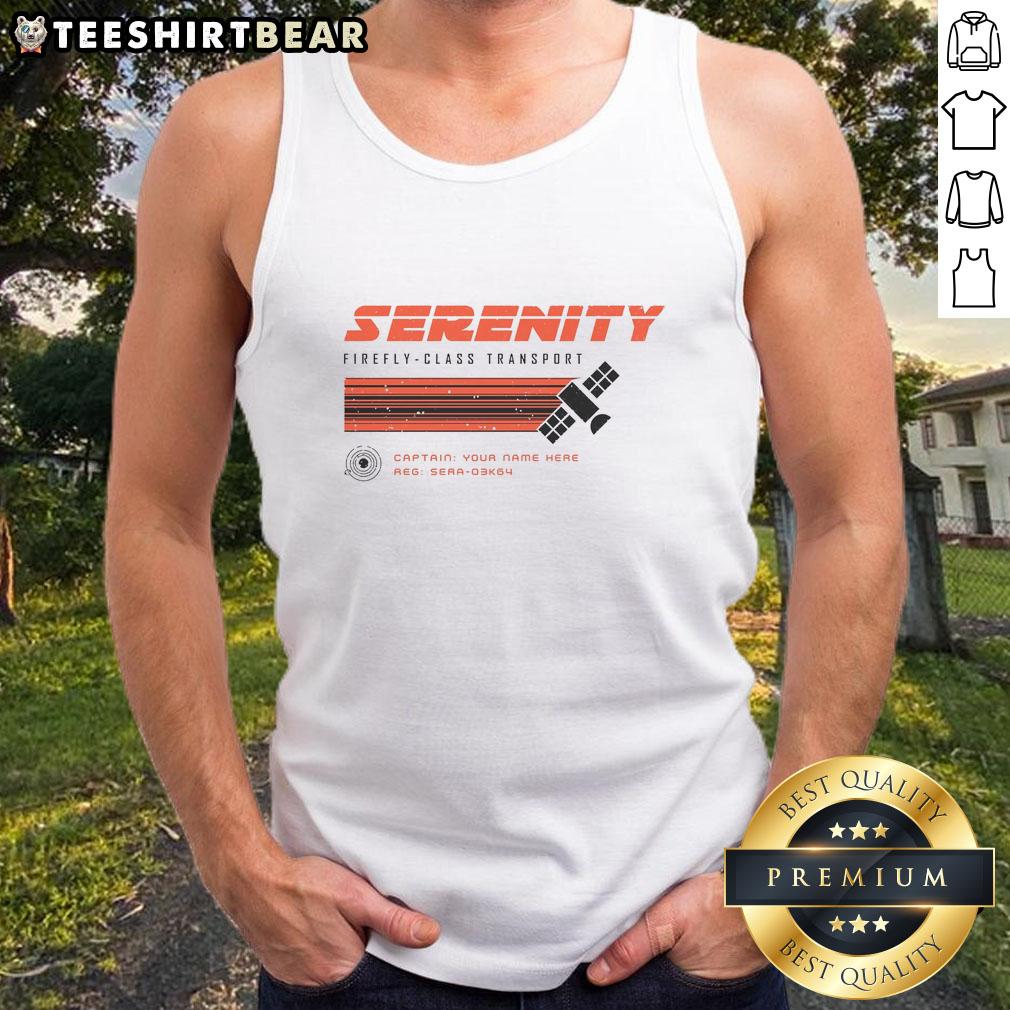 Nice Firefly Class transport tank top featuring a sleek design and vibrant colors, perfect for fans of sci-fi apparel.