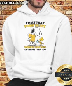Alt Text: Cozy hoodie with humorous text Nice, I'm at that point in life where my back goes out more than I do.