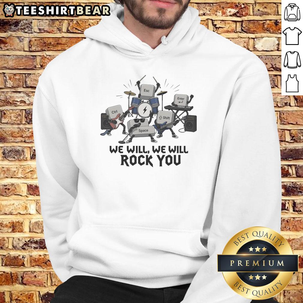 Nice Keyboard Rock Band Print Hoodie featuring vibrant graphics and a stylish design for music enthusiasts.