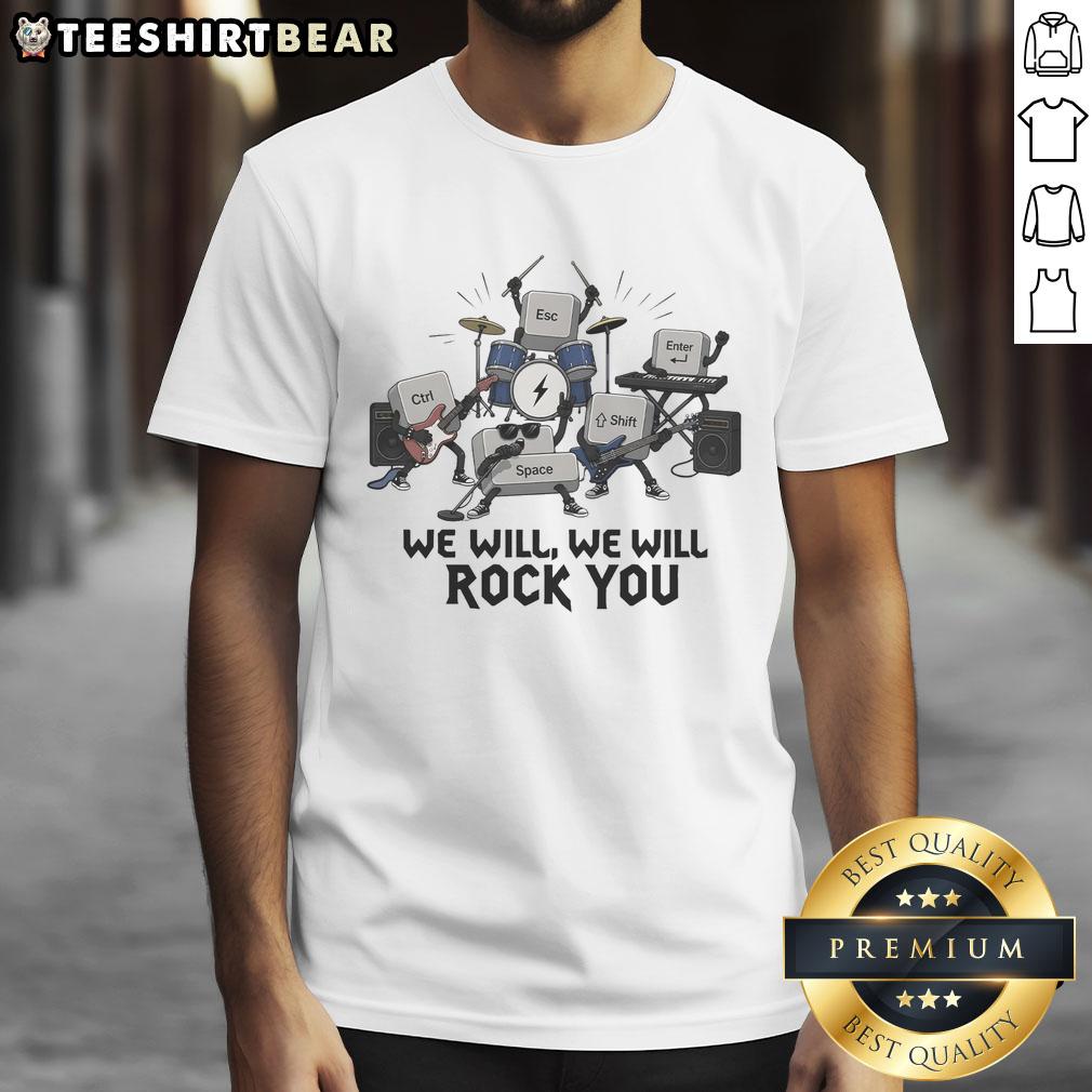 Nice Keyboard Rock Band Print T-Shirt featuring vibrant graphics and a stylish design for music lovers and band enthusiasts.