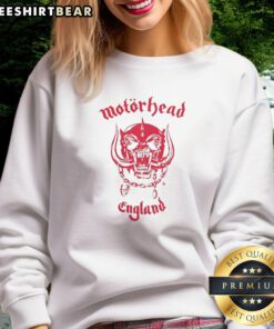 2026 England National Team sweatshirt featuring Motorhead design, perfect for World Cup fans and sports enthusiasts.
