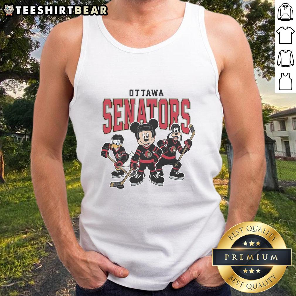 Nice Ottawa Senators Disney Team ice hockey tank top featuring vibrant graphics, perfect for fans and summer wear.