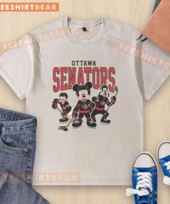 Nice Ottawa Senators Disney Team Ice Hockey washed t-shirt featuring vibrant graphics and a comfortable fit.