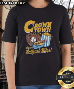 Official Crown Town Ballpark Bites Ladies Tee featuring a stylish design perfect for game day and casual wear.