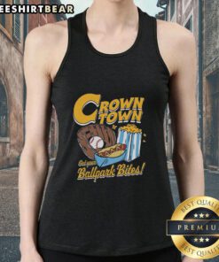 Official Crown Town Ballpark Bites Tank Top featuring a stylish design perfect for summer outings and baseball games.