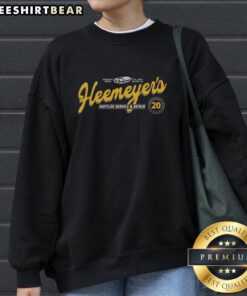Vintage Heemeyers Muffler Service and Repair sweatshirt, established 2005, Granby, CO, showcasing classic automotive style.