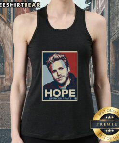 Official Spencer Pratt Hope and Change graphic tank top featuring bold text design on a stylish sleeveless shirt.