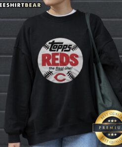 Alt Text: Original Cincinnati Reds MLB x Topps Baseball sweatshirt featuring a vintage design, perfect for fans and collectors.