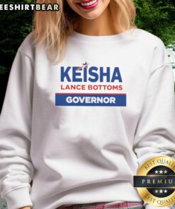 Alt Text: Keisha Lance Bottoms sweatshirt from her governor campaign, showcasing her political brand and election spirit.