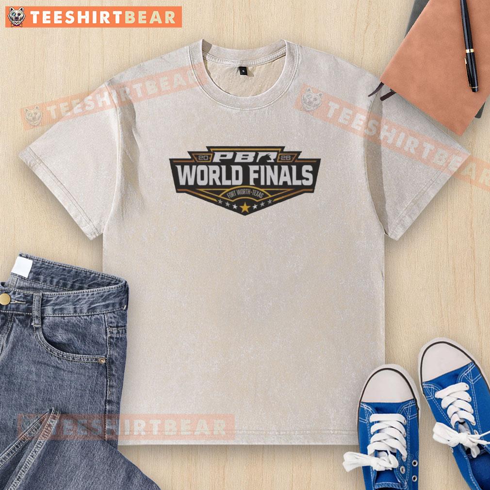 Original PBR 2026 World Finals Fort Worth Texas washed t-shirt featuring bold graphics and comfortable fit.