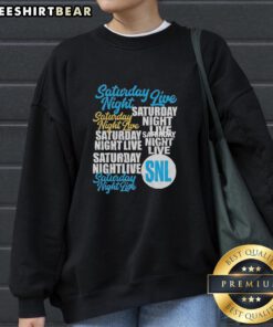Original Saturday Night Live Repeat Sweatshirt featuring iconic SNL logo in vibrant colors on a cozy fabric.