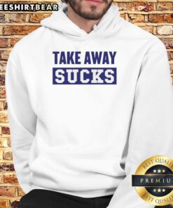 Original Take Away Sucks Hoodie: Stylish black hoodie with bold text design, perfect for casual wear and street style.