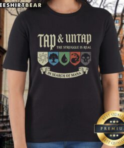 Original Tap Untap Ladies Tee featuring a stylish design and comfortable fit for everyday wear.