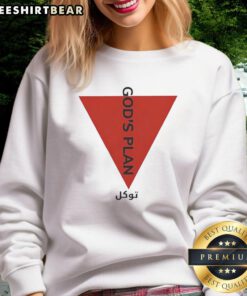 Premium Boxinton God's Plan Upside Down Red Triangle Sweatshirt featuring a stylish red triangle design on a cozy fabric.