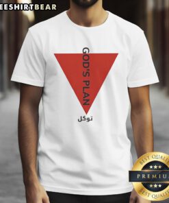 Premium Boxinton God's Plan T-Shirt featuring an upside-down red triangle design, perfect for stylish streetwear.