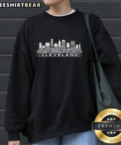 Premium Cleveland Cavaliers X Skyline sweatshirt featuring player name, perfect for fans and stylish sportswear enthusiasts.
