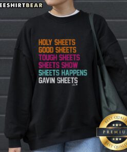 Alt Text: Premium Gavin Sheets sweatshirt featuring a stylish design, perfect for fans and casual wear.