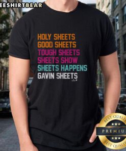 Premium Gavin Sheets T-Shirt featuring a stylish design and comfortable fit, perfect for baseball fans and collectors.