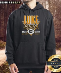 Premium Green Bay Packers hoodie featuring Luke Combs, May 15-16, 2026, in Green Bay, WI, perfect for fans.