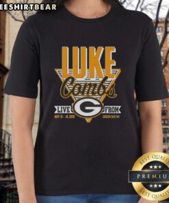 Premium Green Bay Packers Luke Combs ladies tee, May 15-16, 2026, Green Bay, WI, featuring vibrant team colors and design.
