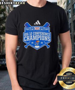 Premium Kansas Jayhawks Big 12 Baseball Champions 2026 T-Shirt, showcasing team pride and victory in vibrant colors.