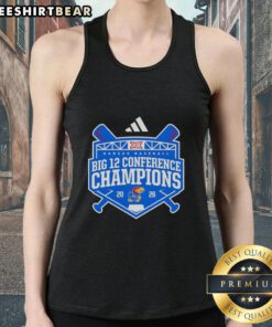Premium Kansas Jayhawks Big 12 Baseball Regular Season Champions 2026 tank top featuring team colors and logo.