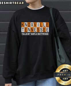 Alt Text: Premium Knoxville Tennessee Talkin Vawls Network Checkerboard Tennessee Volunteers Sweatshirt in vibrant colors.