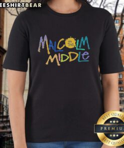 Premium Malcolm in the Middle vintage ladies tee featuring classic design, perfect for fans of the iconic TV show.