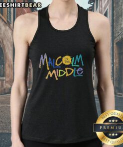 Premium Malcolm In The Middle vintage tank top featuring iconic characters, perfect for fans of the classic TV show.