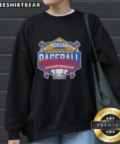 Premium NDHSAA Class A Baseball State Tournament 2026 sweatshirt featuring team colors and logo for fans.