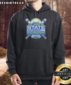 Premium NDHSAA Class B Baseball State Tournament 2026 hoodie featuring team colors and logo, perfect for fans.