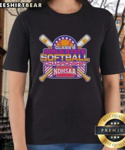 Premium NDHSAA Class B Softball State Tournament 2026 ladies tee showcasing team spirit and quality design.