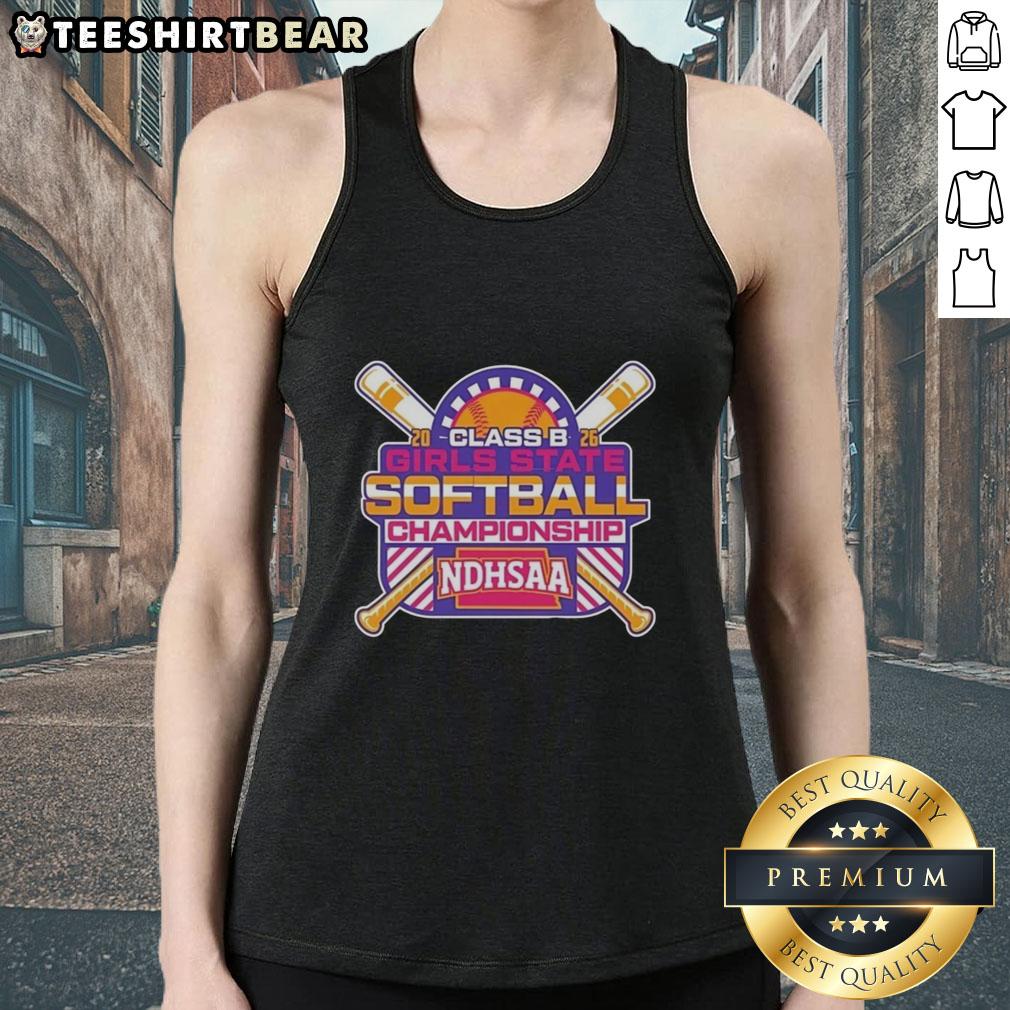 Premium NDHSAA Class B Softball State Tournament 2026 tank top featuring vibrant design and high-quality fabric.
