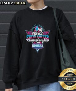 Premium NDHSAA Girls Soccer State Tournament 2026 sweatshirt featuring vibrant team colors and stylish design.