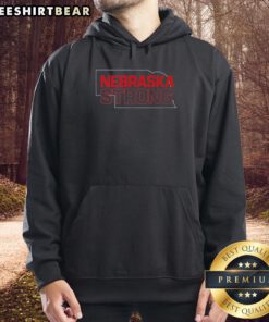Premium Nebraska Strong Hoodie in soft fabric, featuring a bold design perfect for showcasing Nebraska pride.