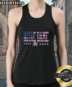 Premium Notre Dame Fighting Irish Tall Type Flag Tank Top for fans, featuring vibrant colors and iconic team logo.